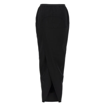 Rick Owens Black Wool Mini Skirt