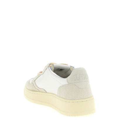 Autry Beige Cowhide Low Top Sneakers