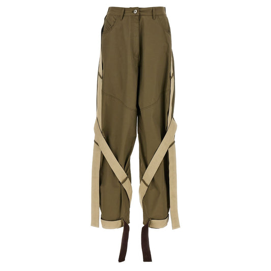 The Attico Bicolor Cotton Cargo Pants