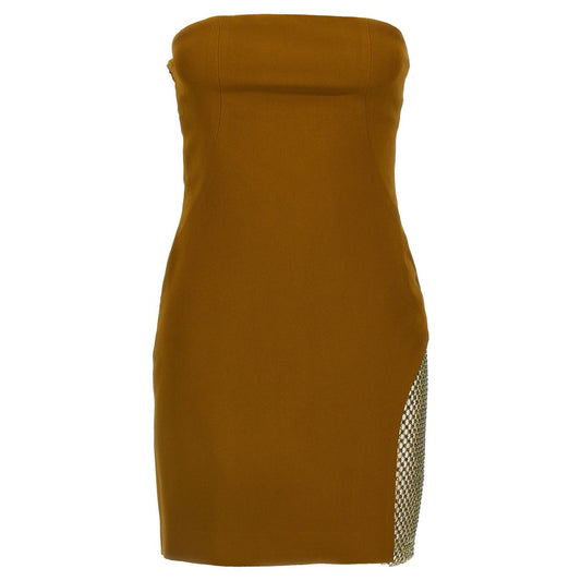 The Attico Bicolor Marabou Short Dress