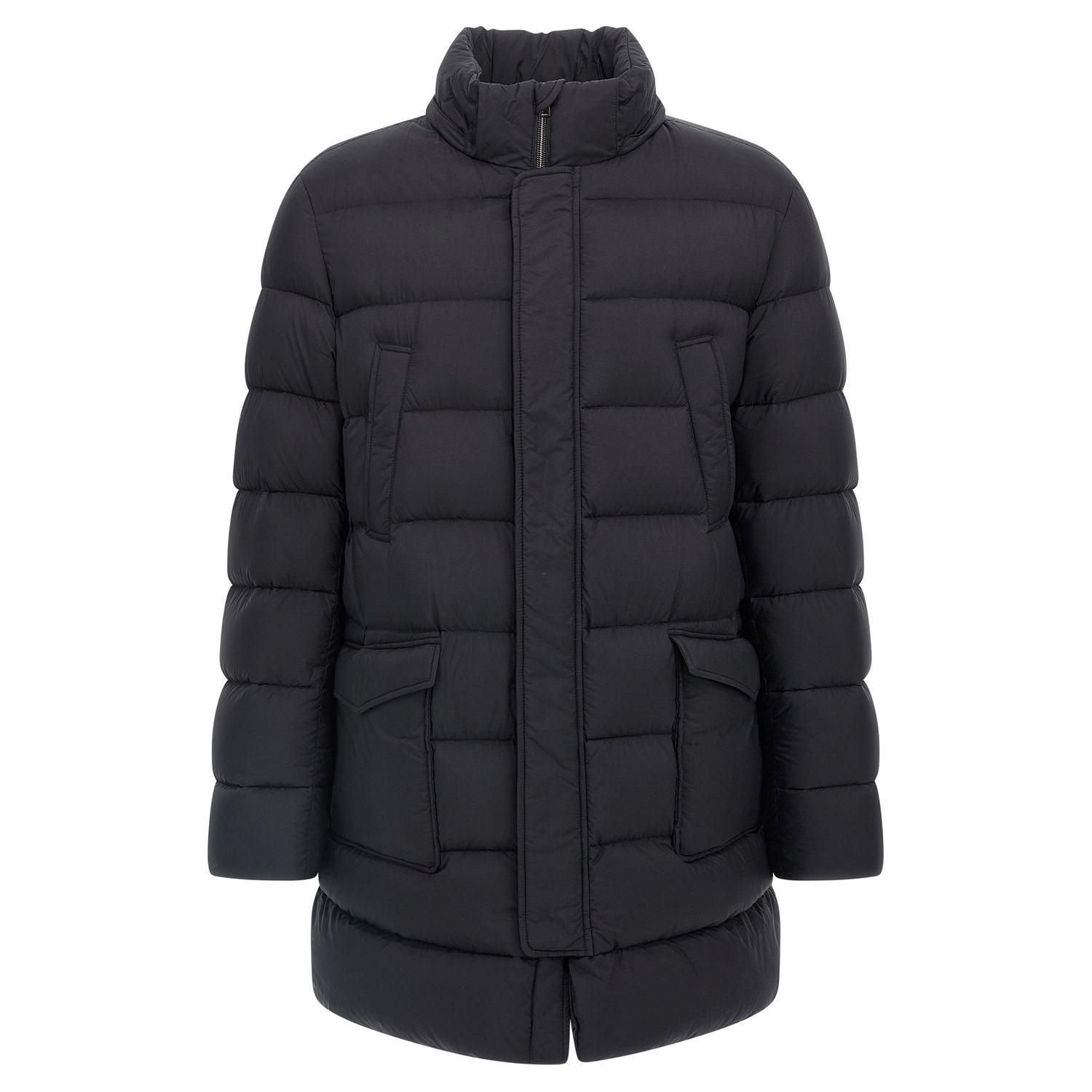Herno Black Polyamide Coat