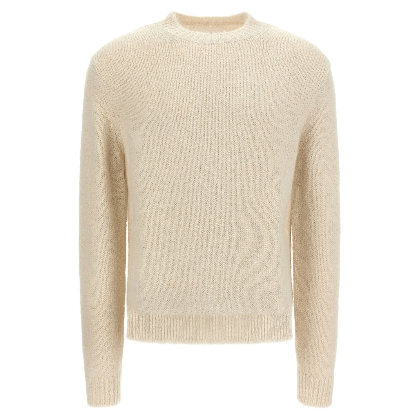 Jil Sander White Alpaca Leather Cardigan