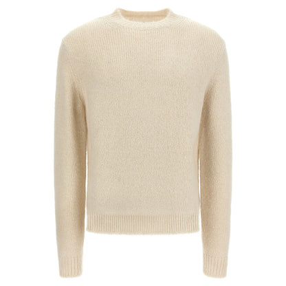 Jil Sander White Alpaca Leather Cardigan