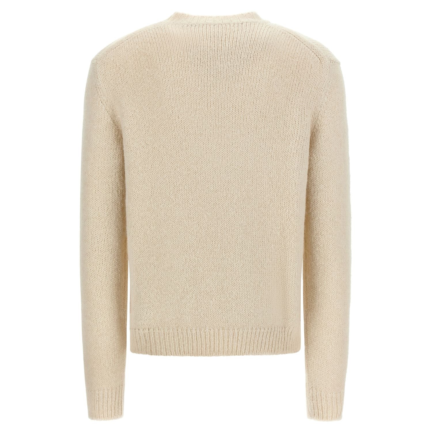 Jil Sander White Alpaca Leather Cardigan