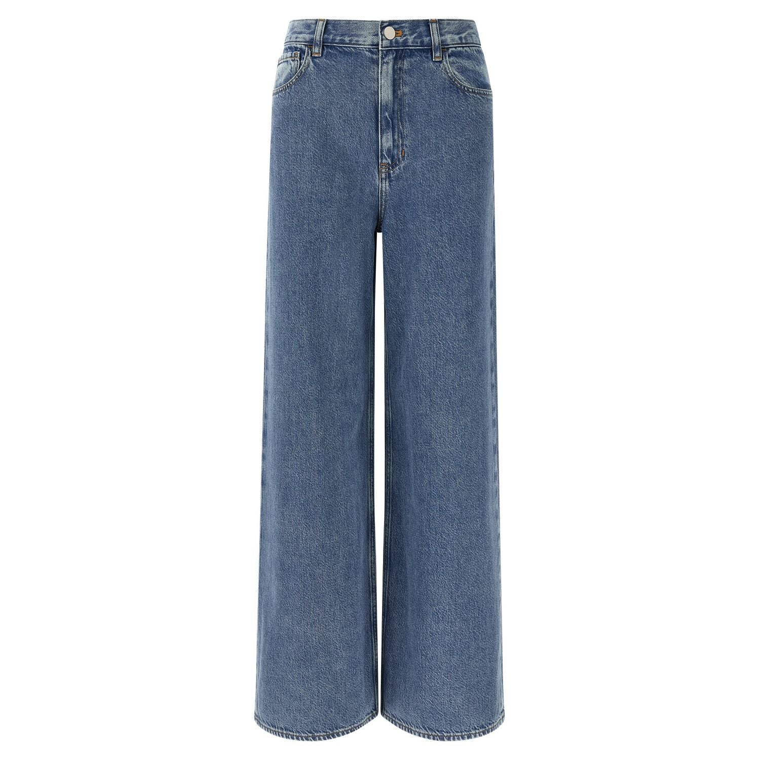 Theory Blue Cotton High-Waisted Jean