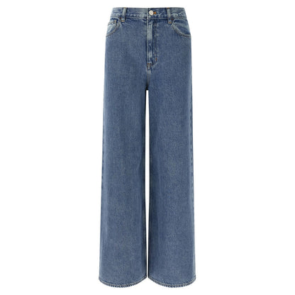 Theory Blue Cotton High-Waisted Jean