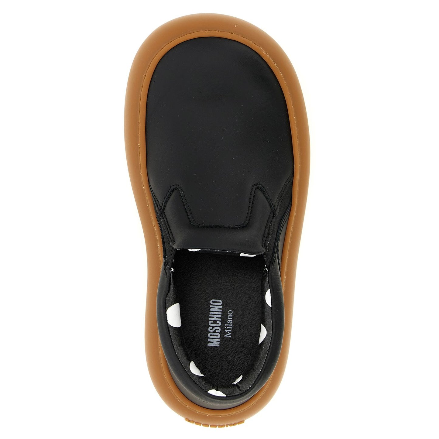 Moschino Black Leather Chunky Sneakers