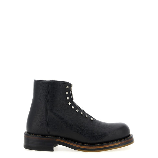 Alexander McQueen Black Calfskin Ankle Boots