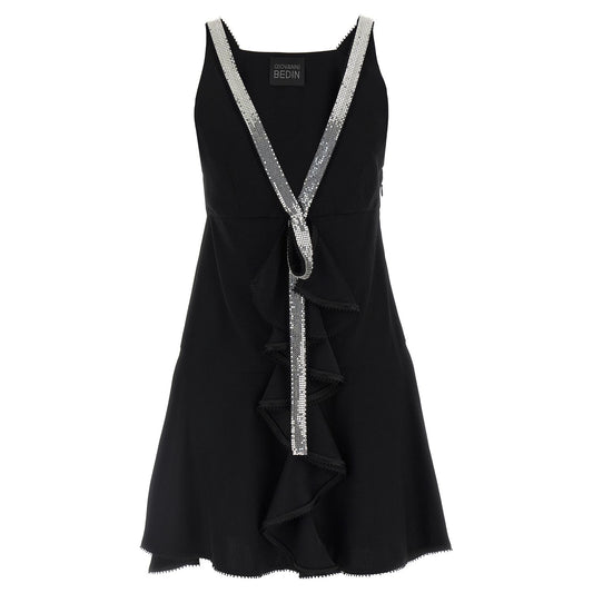 Giovanni Bedin Black Viscose Short Dress