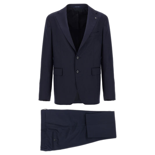 Tagliatore Blue Virgin Wool Two-Piece Suit