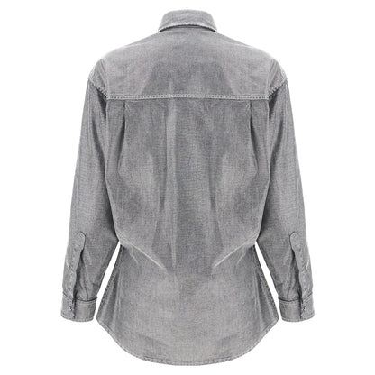Darkpark Silver Cotton Blouse