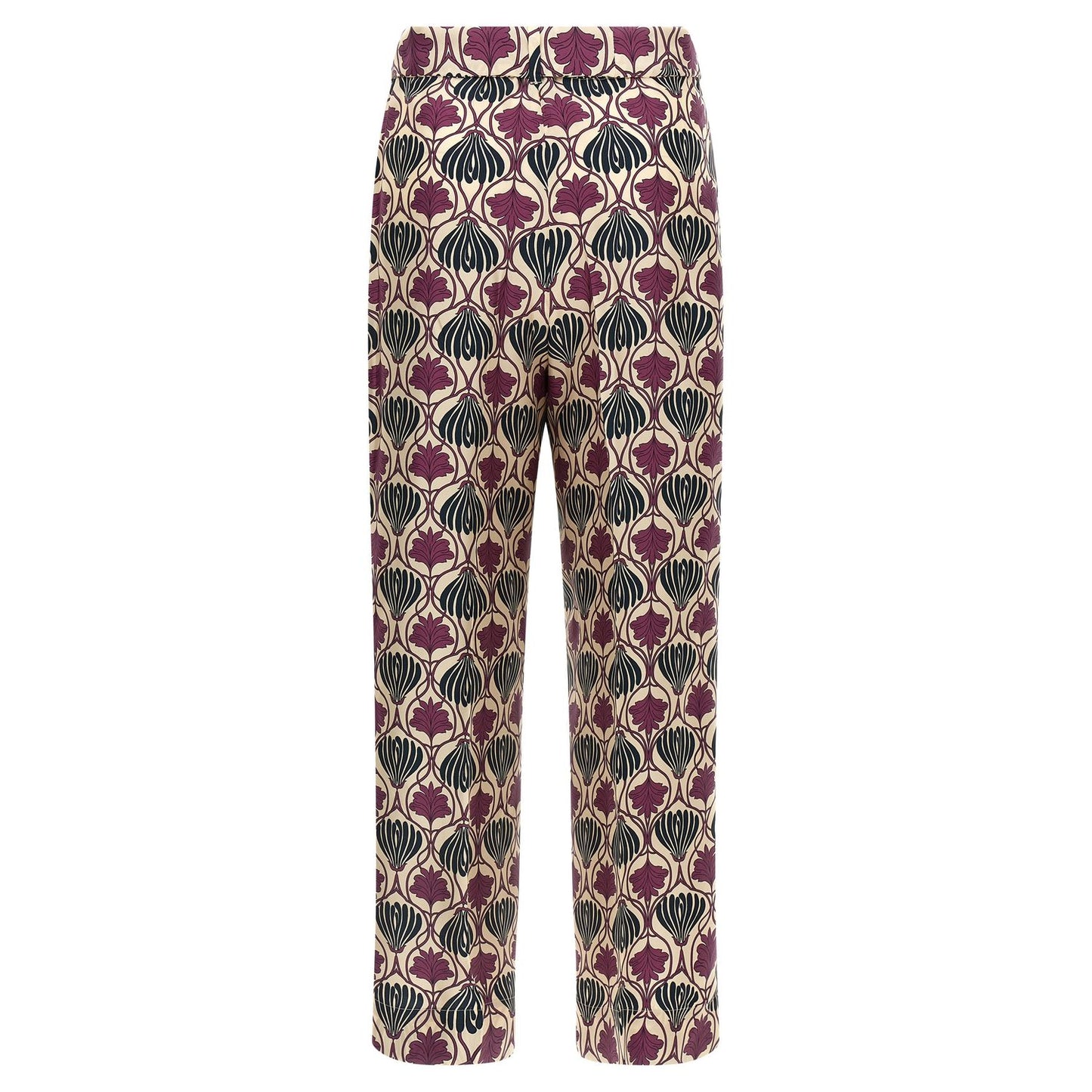 Max Mara Purple Silk Casual Pants