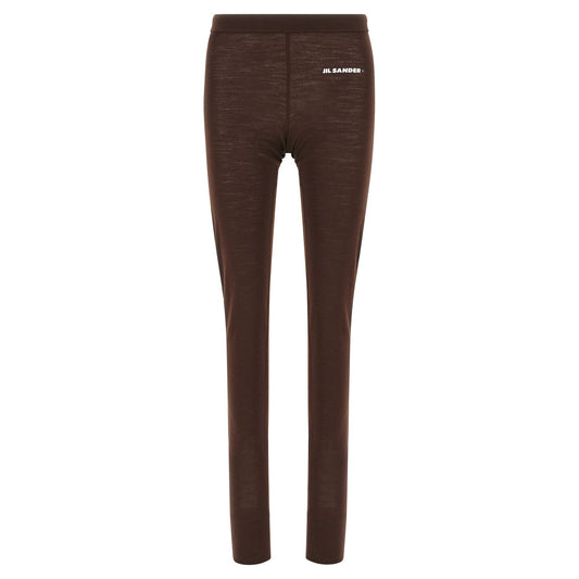 Jil Sander Bordeaux Polyester Leggings