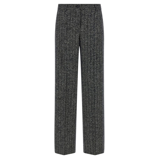 Dolce & Gabbana Bicolor Virgin Wool Casual Pants