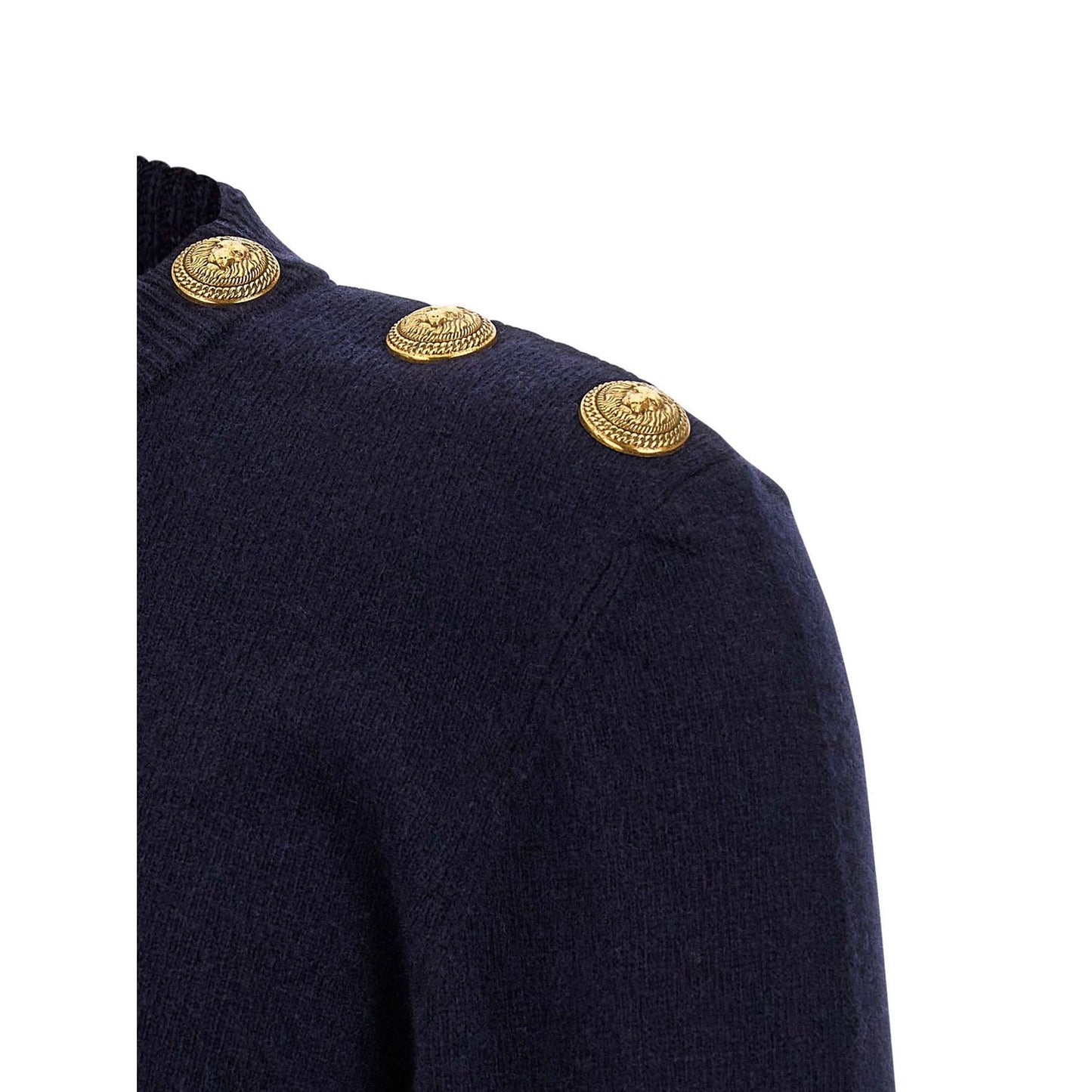 Balmain Blue Cashmere Cardigan