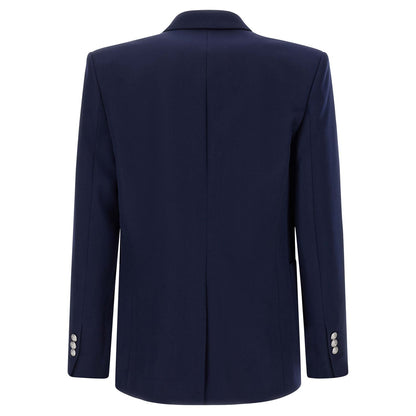 Balmain Blue Virgin Wool Blazer