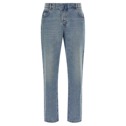 Balmain Blue Cotton Jeans Denim