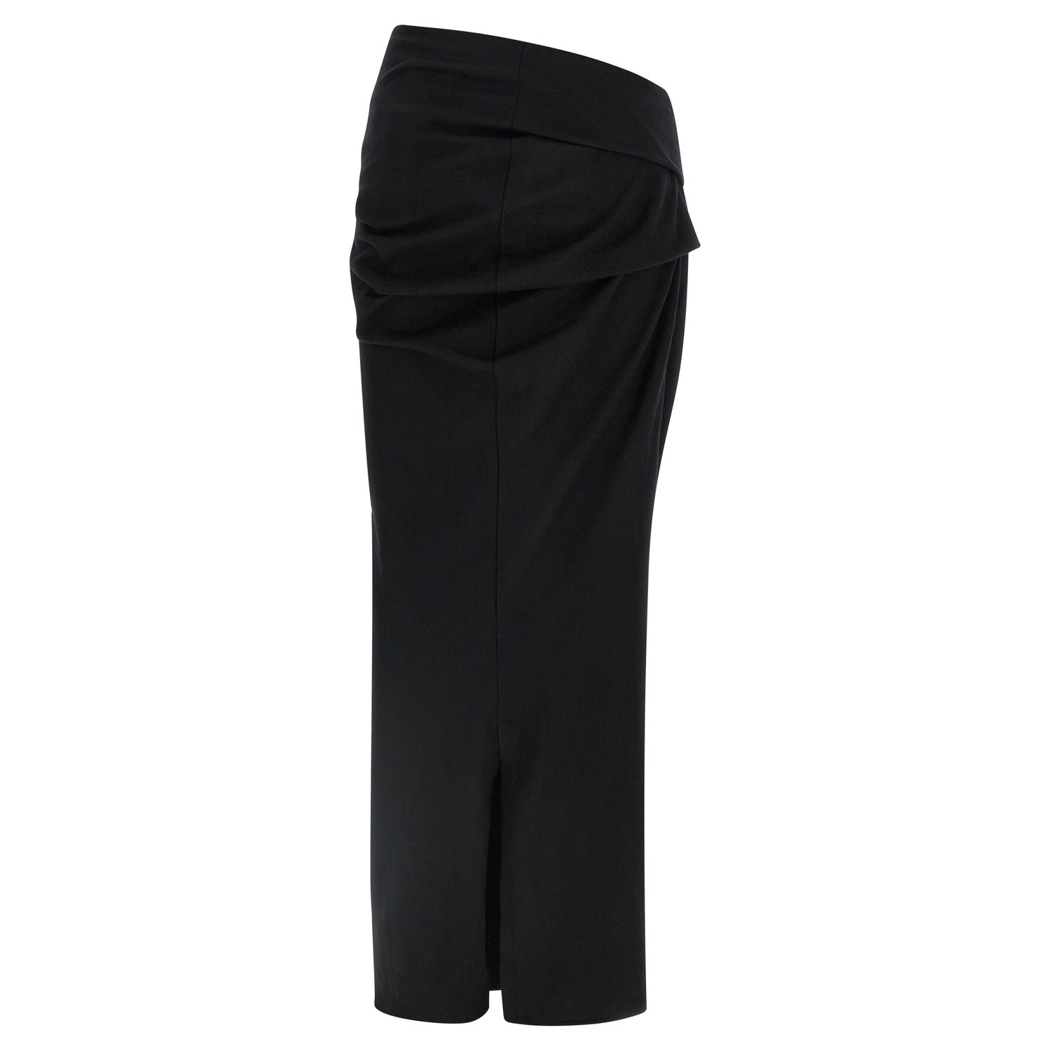 Entire Studios Black Wool Midi Skirt