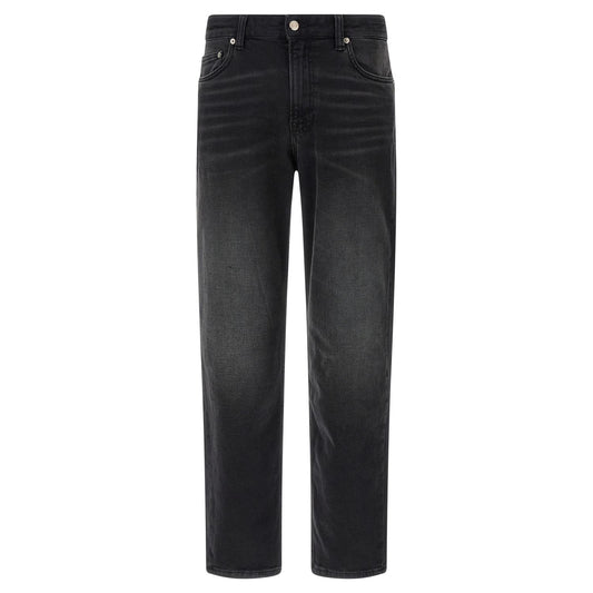 Department 5 Black Cotton Straight-Leg Jeans
