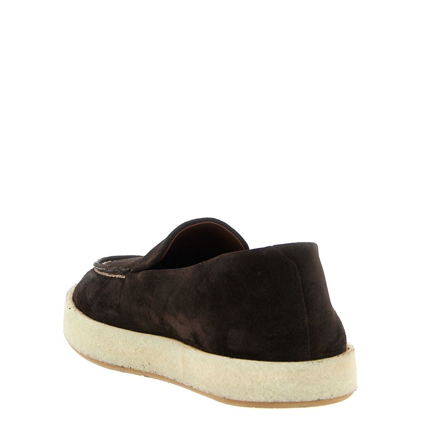 Marsell Brown Leather Slip-On Loafers