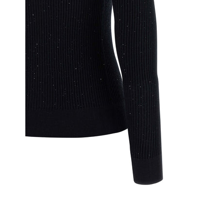 Max Mara Black Silk Cardigan