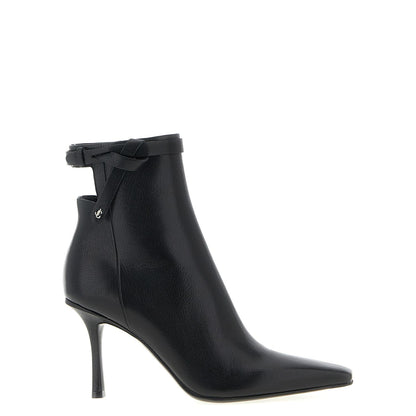 Jimmy Choo Black Leather Ankle Boots