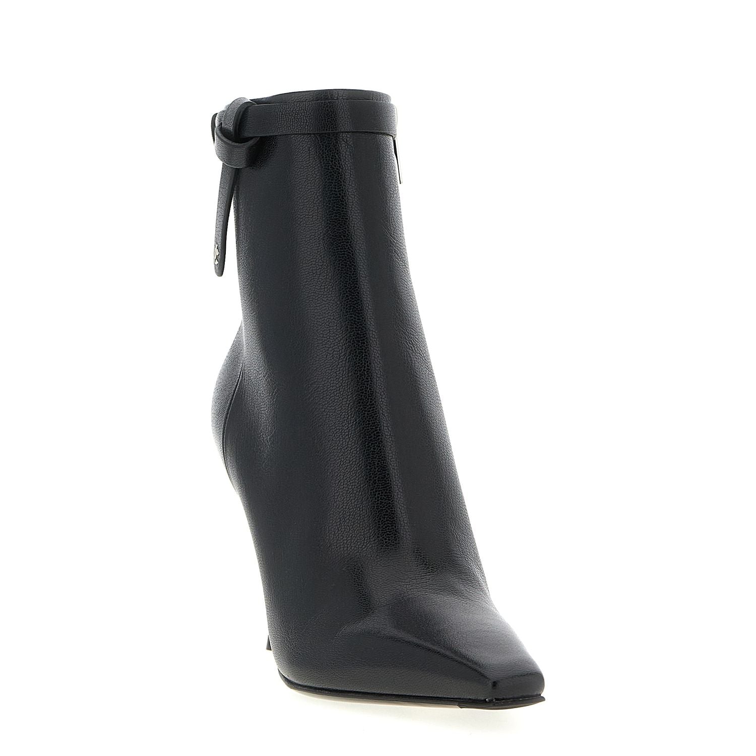 Jimmy Choo Black Leather Ankle Boots