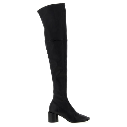 Jil Sander Black Leather Over The Knee