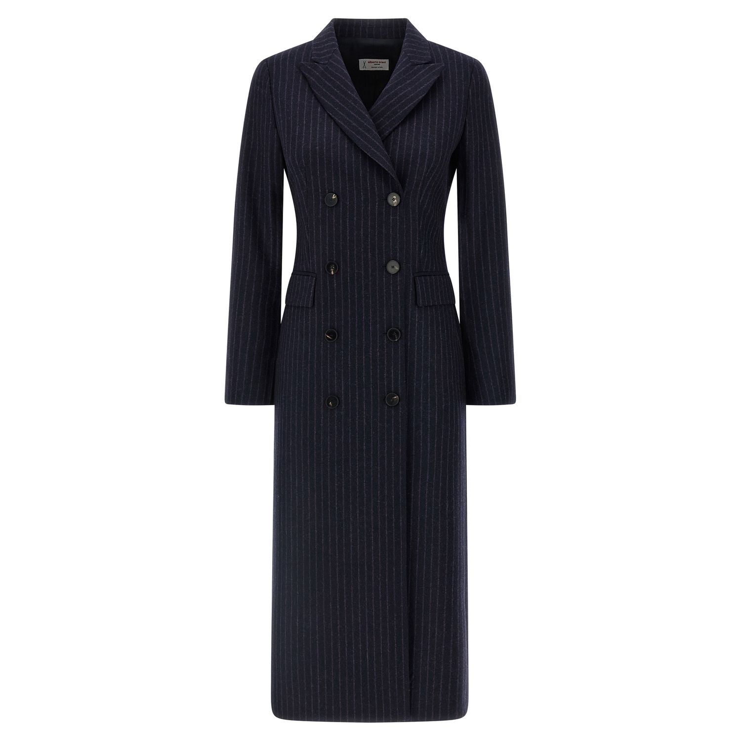 Alberto Biani Blue Virgin Wool Coat