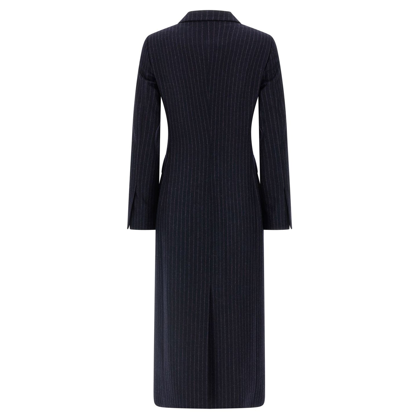 Alberto Biani Blue Virgin Wool Coat