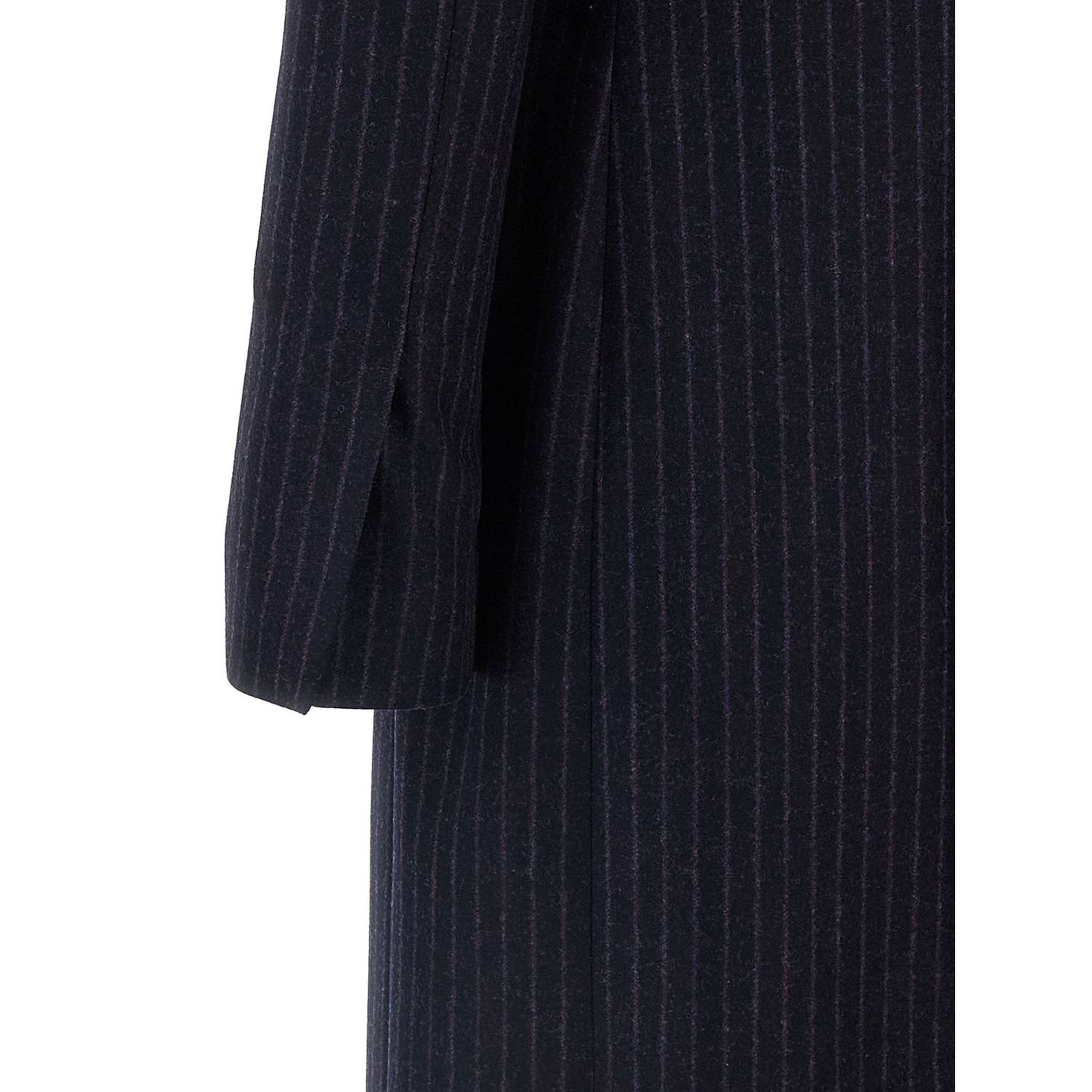 Alberto Biani Blue Virgin Wool Coat