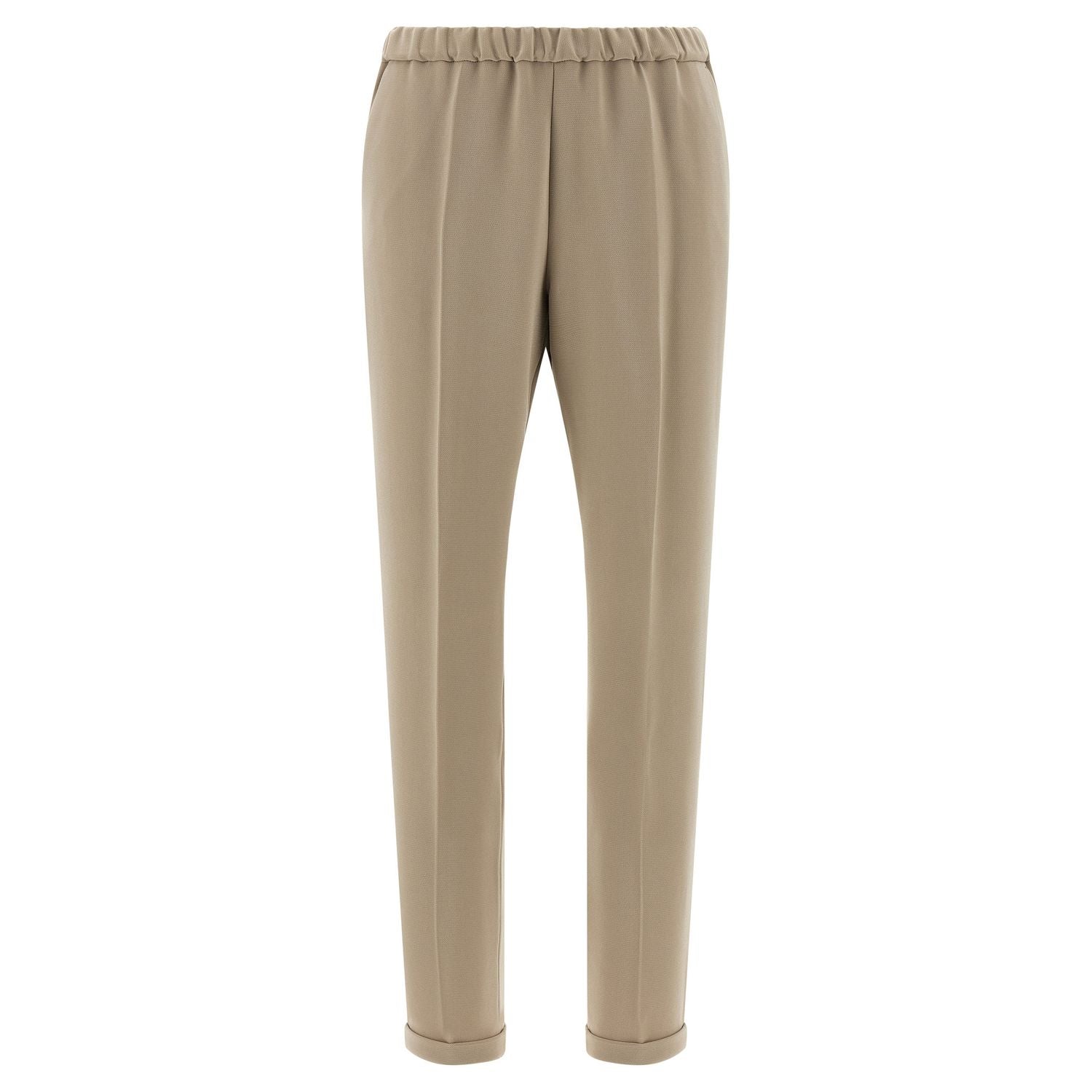 Alberto Biani Beige Triacetate Casual Pants
