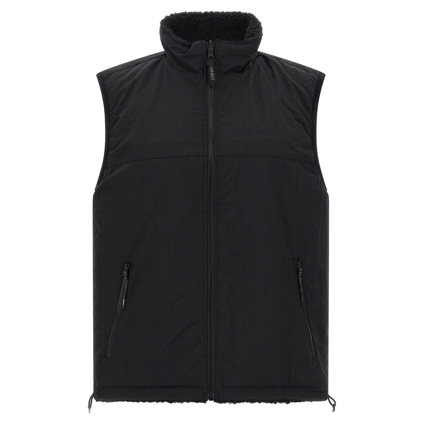 Gramicci Black Polyester Sleeveless Jacket