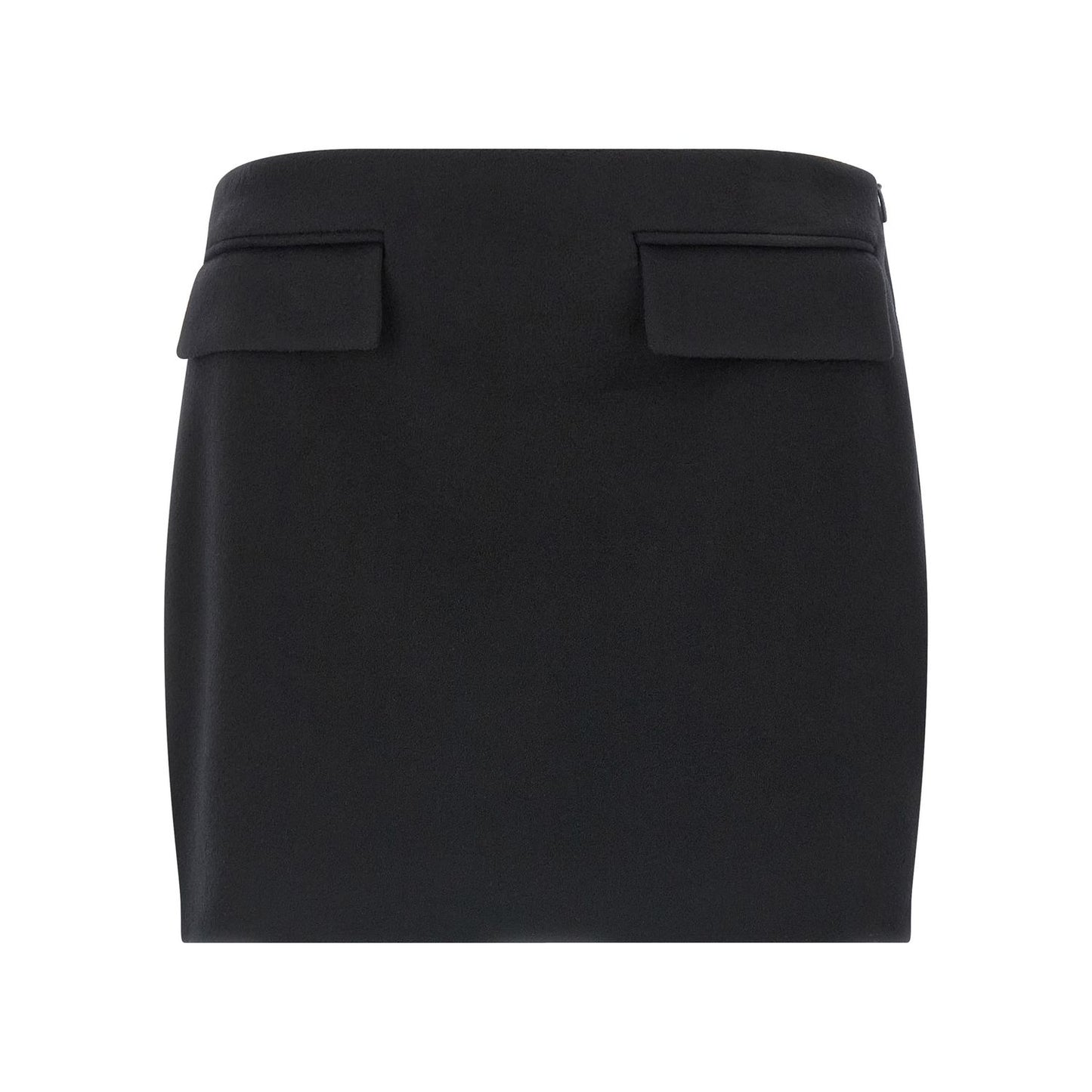 Ferragamo Black Virgin Wool Long Skirt