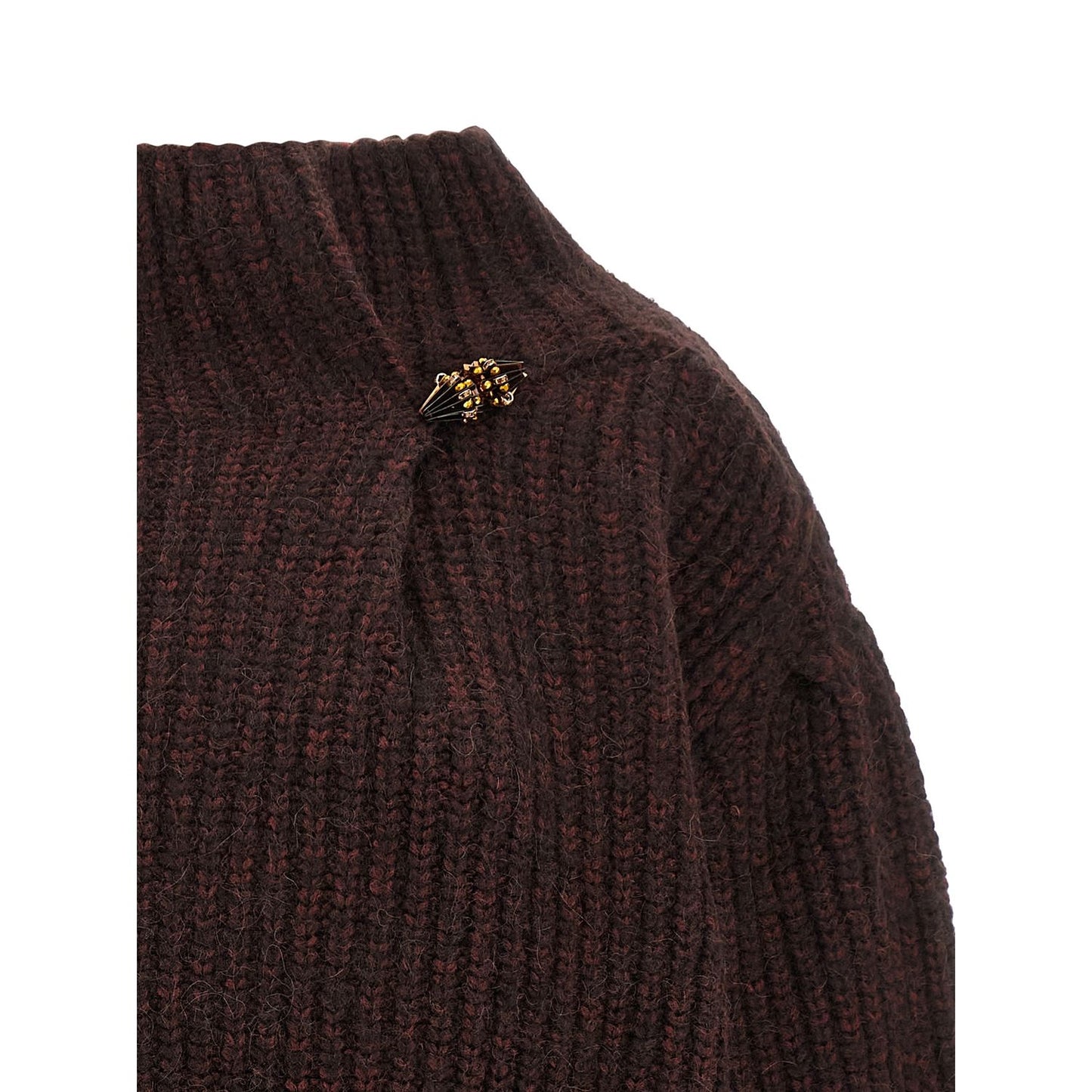 Dries Van Noten Bordeaux Wool Cardigan