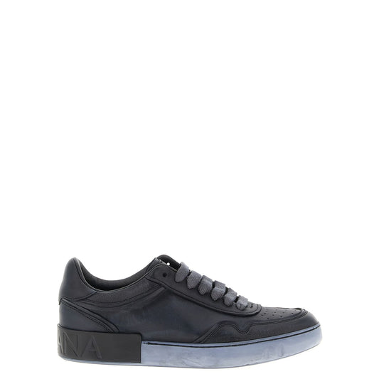 Dolce & Gabbana Black Lamb Leather Low Top Sneakers