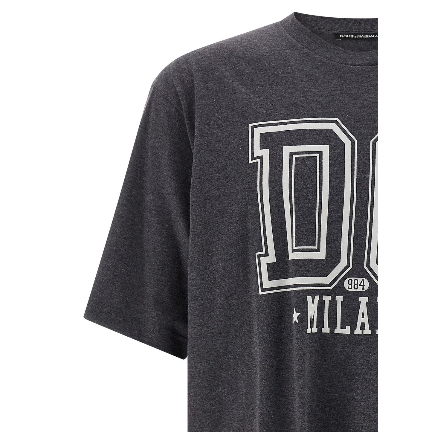 Dolce & Gabbana Gray Cotton T-Shirt