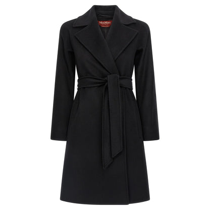 Max Mara Black Virgin Wool Coat