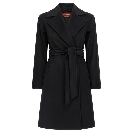 Max Mara Black Virgin Wool Coat