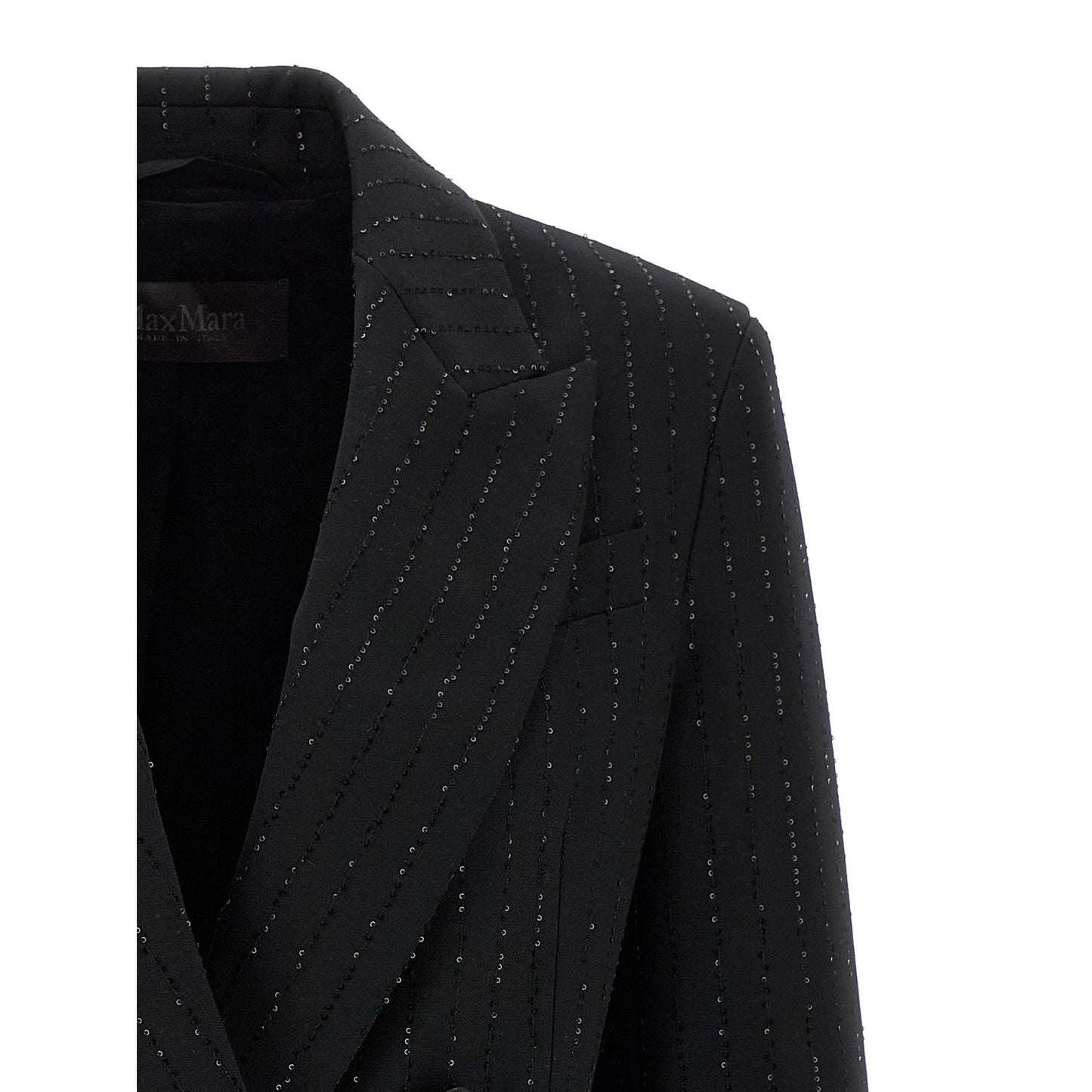 Max Mara Black Virgin Wool Blazer