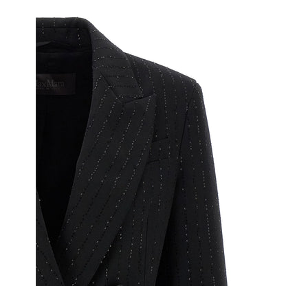 Max Mara Black Virgin Wool Blazer