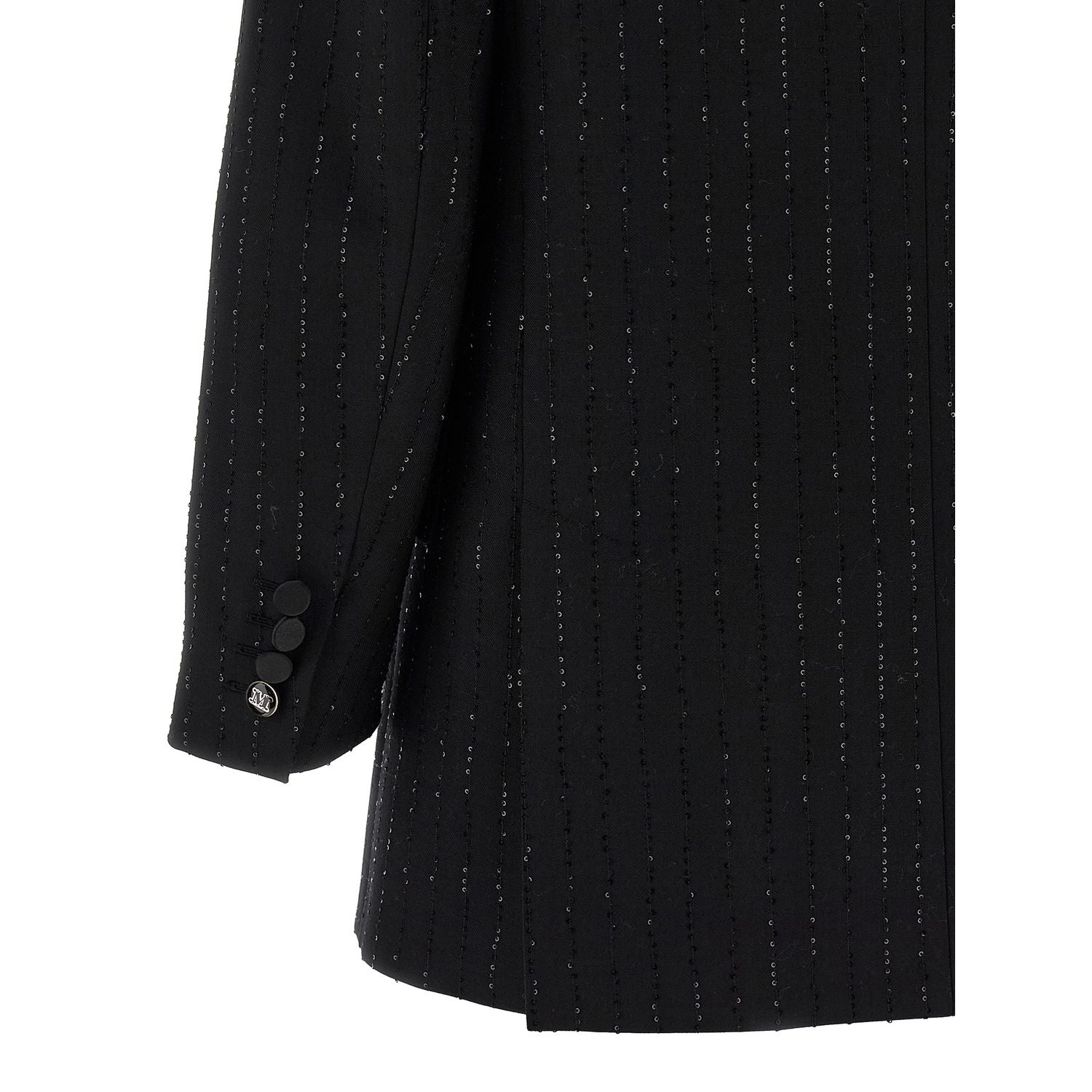 Max Mara Black Virgin Wool Blazer