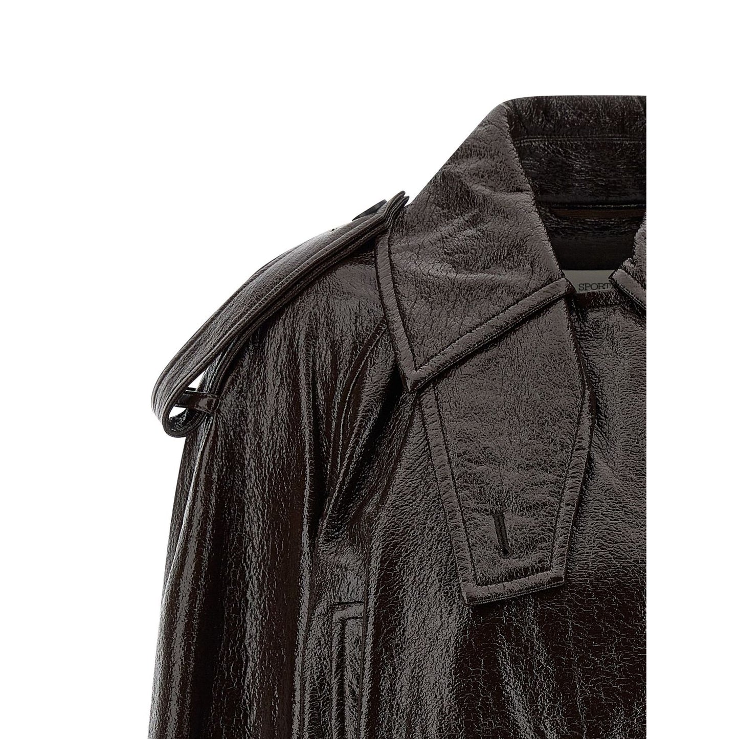 Sportmax Brown Cotton Coat
