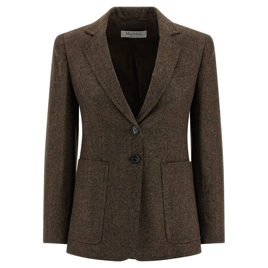 Max Mara Brown Virgin Wool Blazer
