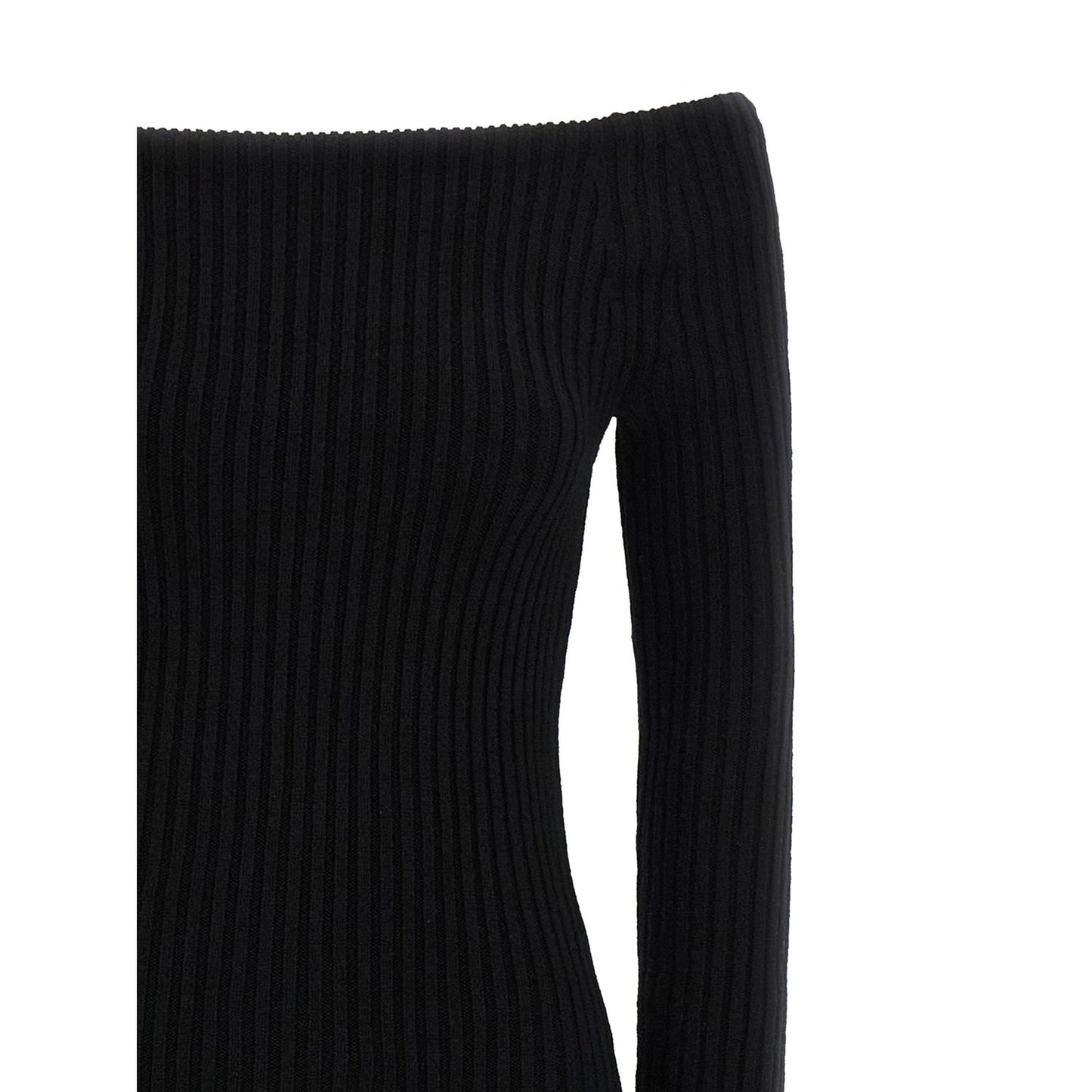 Max Mara Black Wool Long Dress