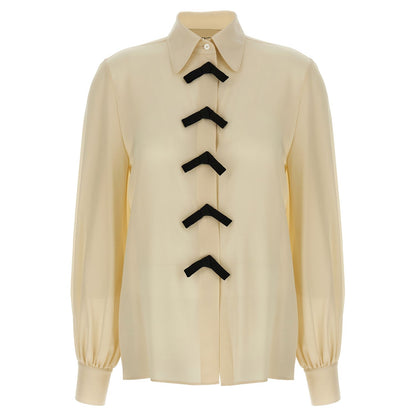 Valentino Garavani Beige Silk Blouse