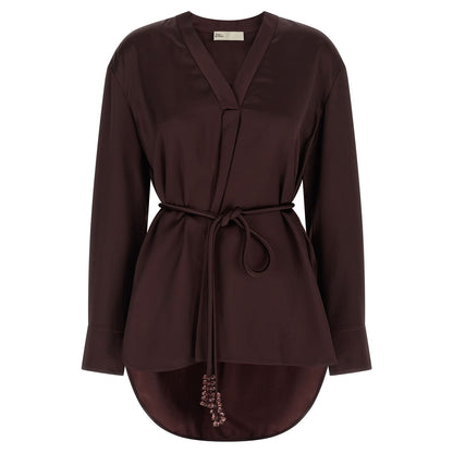 Tory Burch Bordeaux Viscose Blouse