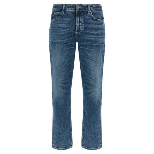 Hugo Boss Blue Cotton Skinny Jeans
