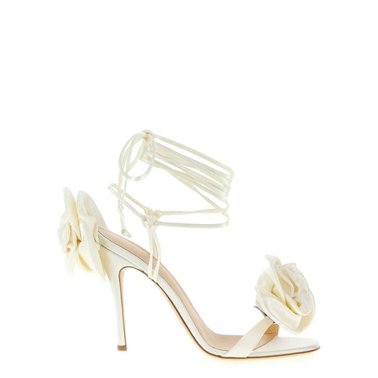 Magda Butrym White Viscose Stiletto Heel Sandals
