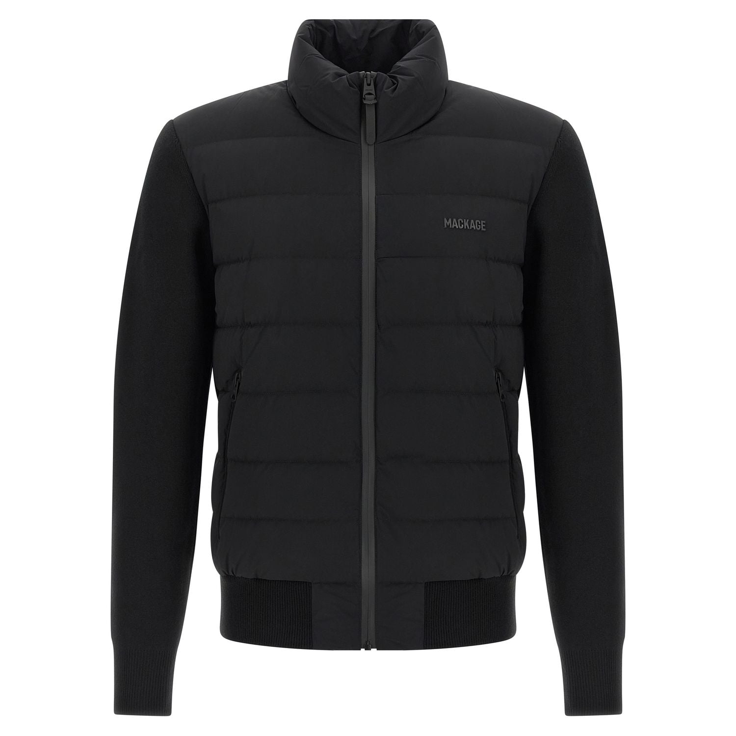Mackage Blue Nylon Cardigan